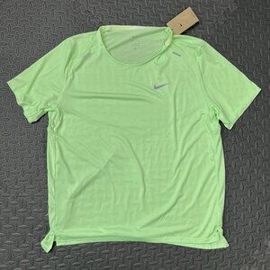 NIke Rise 365 Dri Fit Short Sleeve Running Top Size XL Mens Green